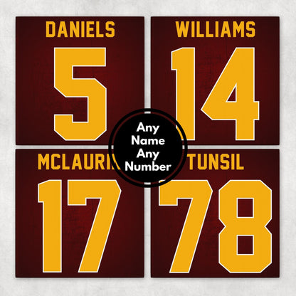 Personalized Washington Commanders Inspired Coasters