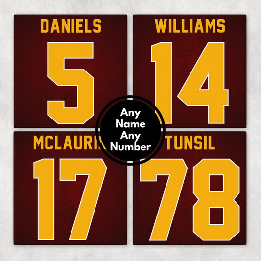 Personalized Washington Commanders Inspired Coasters