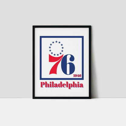 Philadelphia 76ers Minimalist Art Print