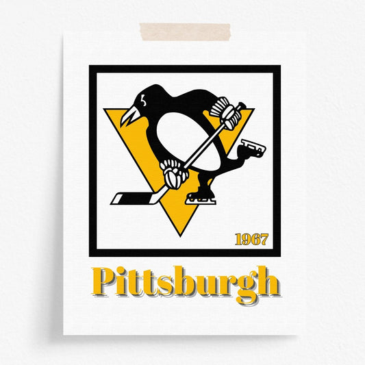 Pittsburgh Penguins Minimalist Art Print