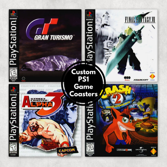 Custom PS1 Game Cover Coasters