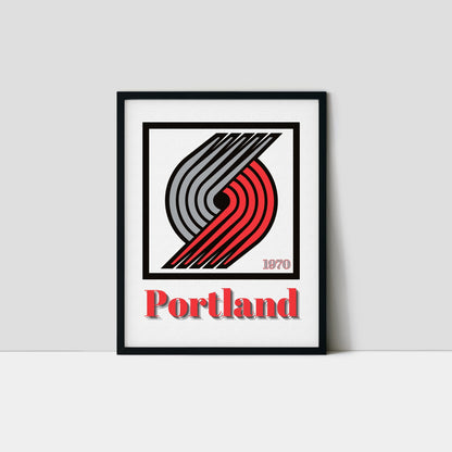 Portland Trail Blazers Minimalist Art Print