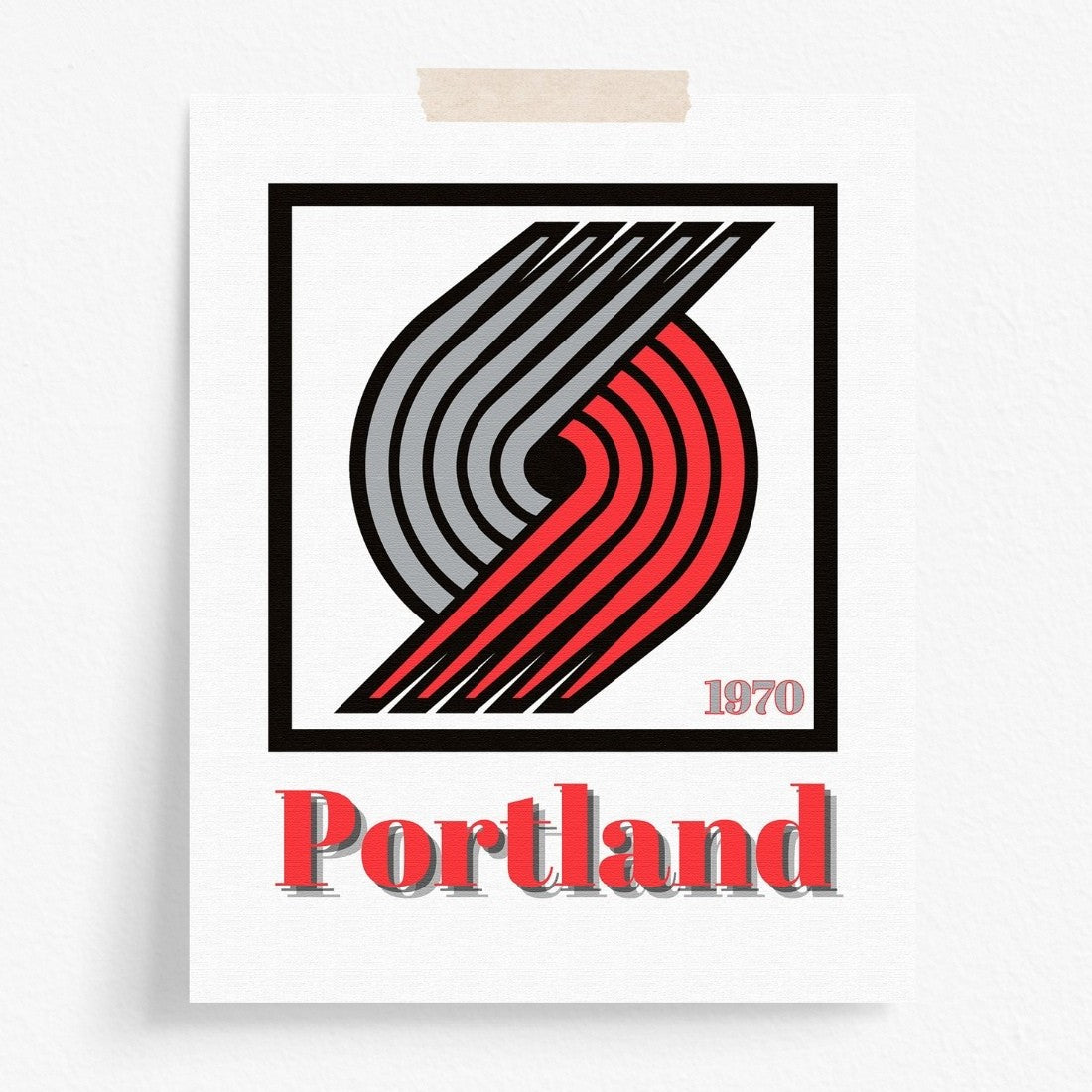 Portland Trail Blazers Minimalist Art Print