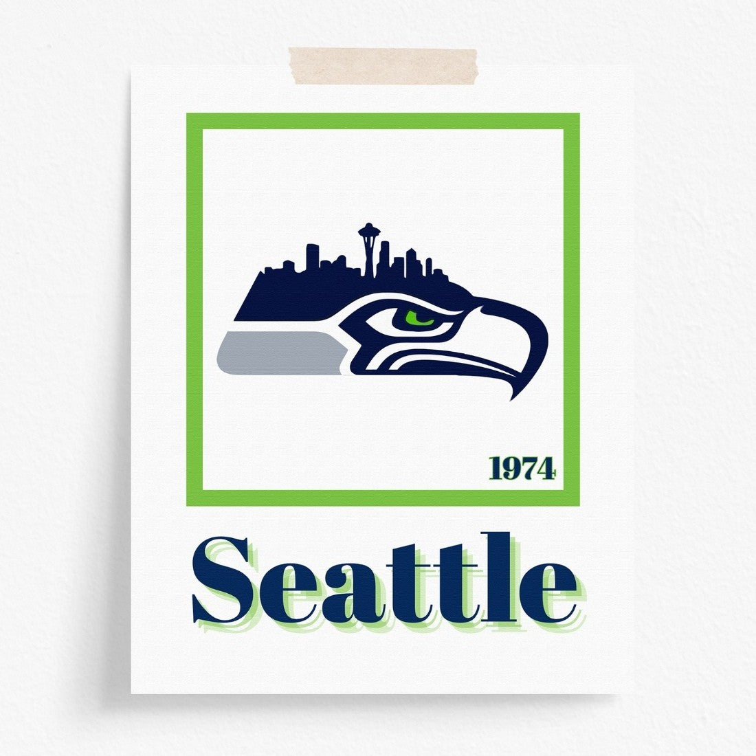 Seattle Seahawks Minimalist Art Print