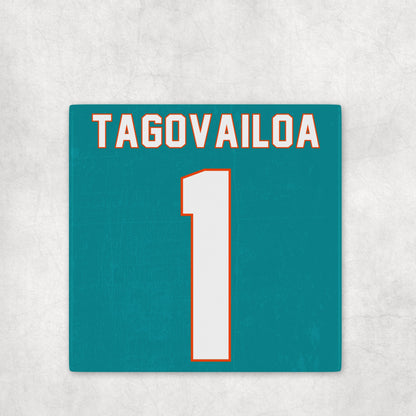 Miami Dolphins Jersey Inspired Coasters